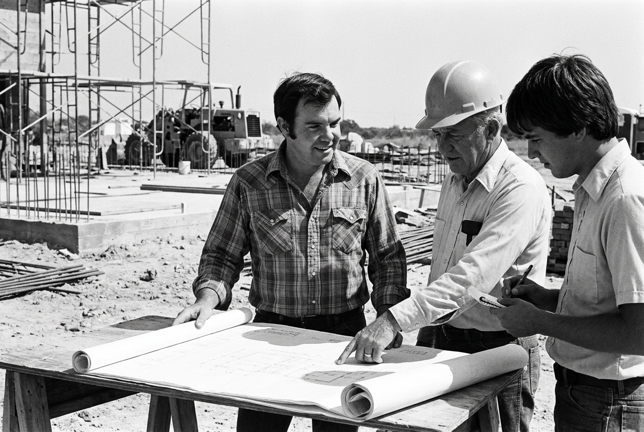 Editorial reconstruction of Victor at the start of his construction career